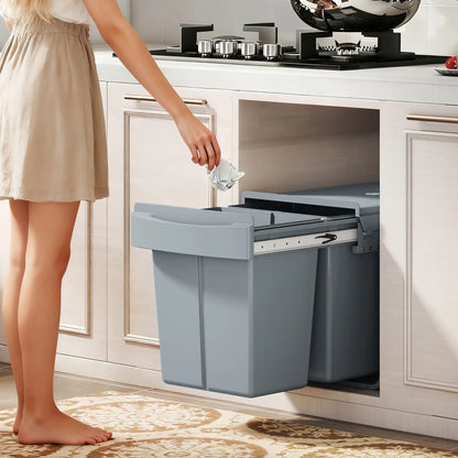 Pull Out Trash Can Under Cabinet, 10.6 Gallon, Grey Household Supplies at Gallery Canada