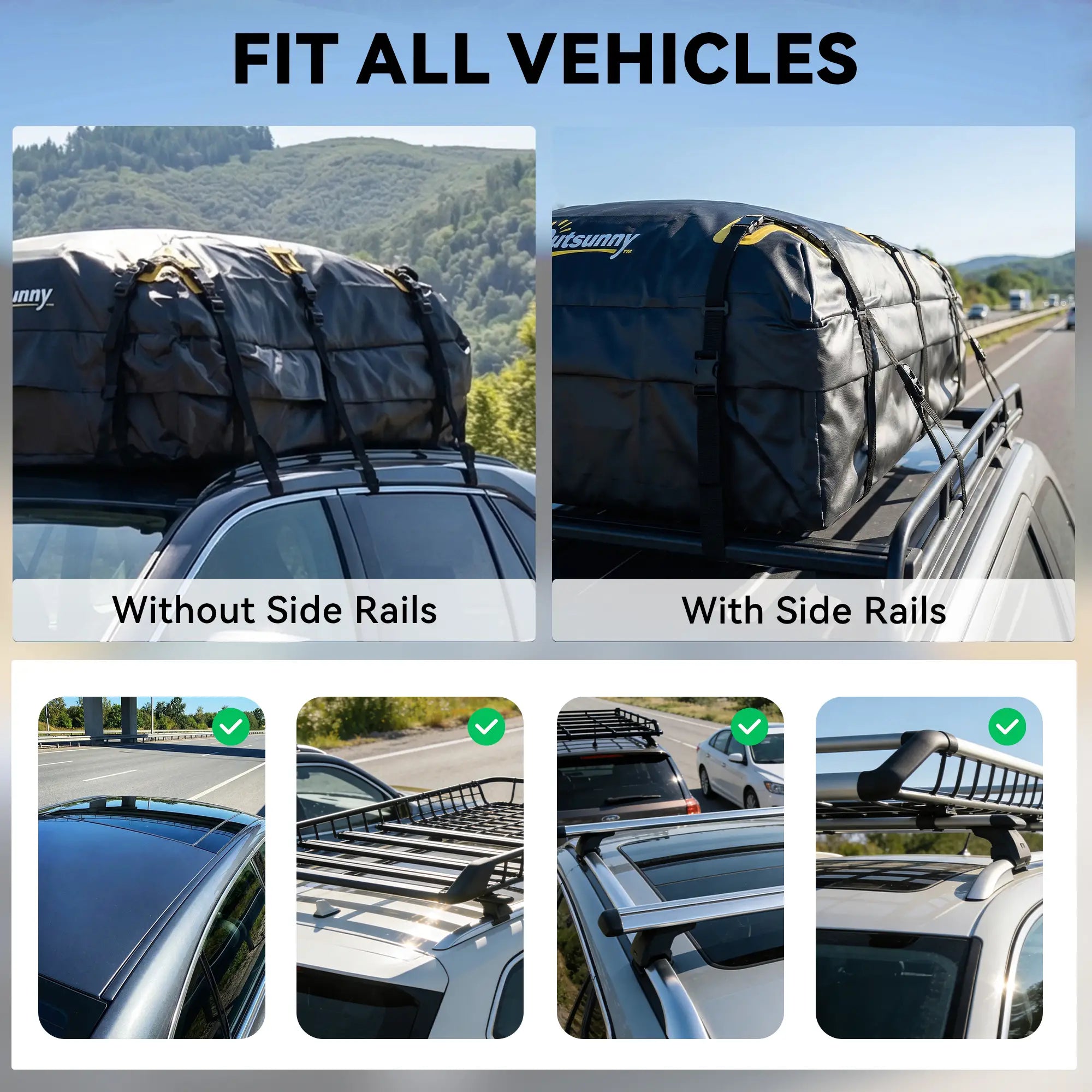 Waterproof Soft-Shell Roof Cargo Carrier, 21 Cubic Feet, Anti-Slip Mat Automotive at Gallery Canada