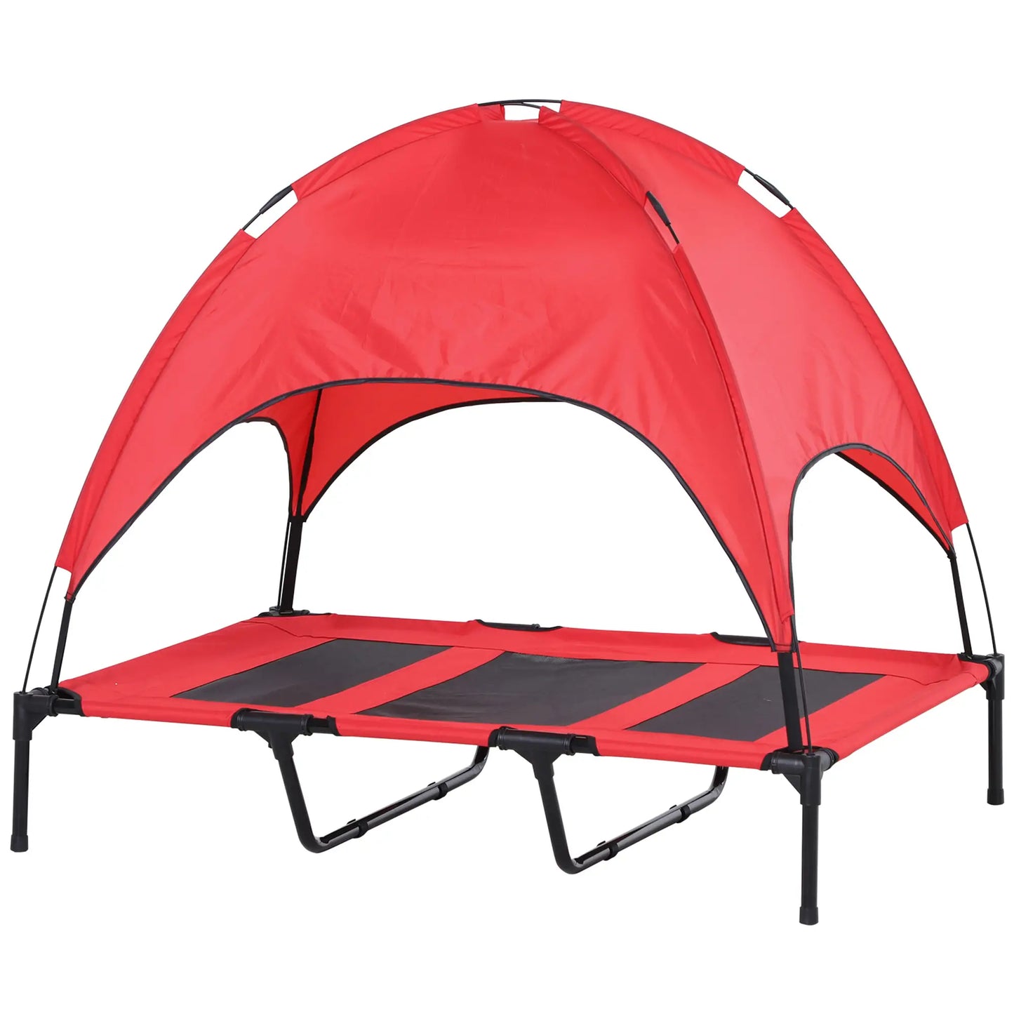 Elevated Pet Bed, Dog Cot, Portable Outdoor Indoor, Red Elevated Dog Beds at Gallery Canada