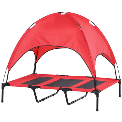 Elevated Pet Bed, Dog Cot, Portable Outdoor Indoor, Red Elevated Dog Beds at Gallery Canada