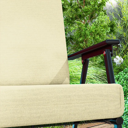 Outdoor Cushions Set of 2, Dining Chair Seat with Back, Fade-Resistant, Beige Patio Chair Cushions at Gallery Canada
