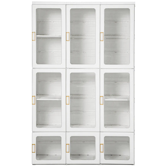Portable Wardrobe Closet, Foldable Clothes Organizer, White Clothing Storage White, Clear Door at Gallery Canada