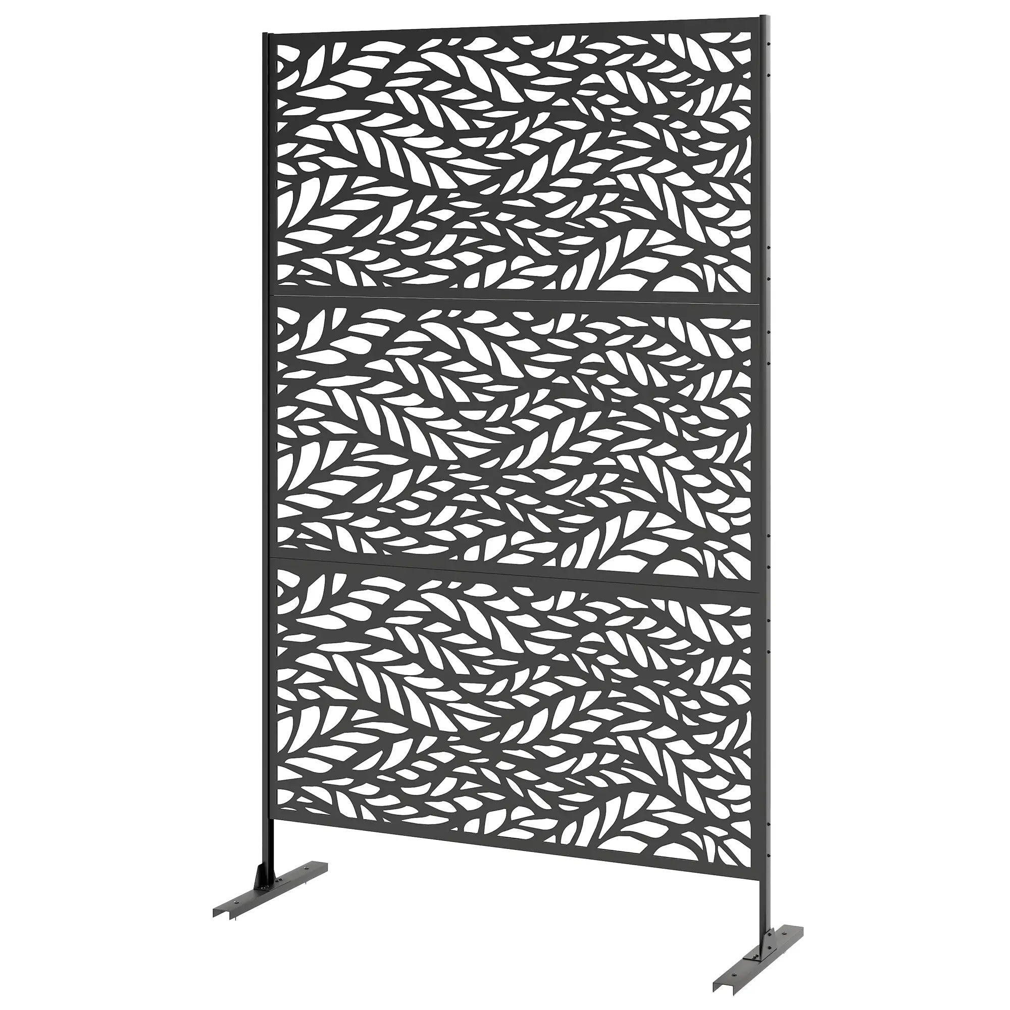 Metal Outdoor Privacy Screen, Freestanding, 78