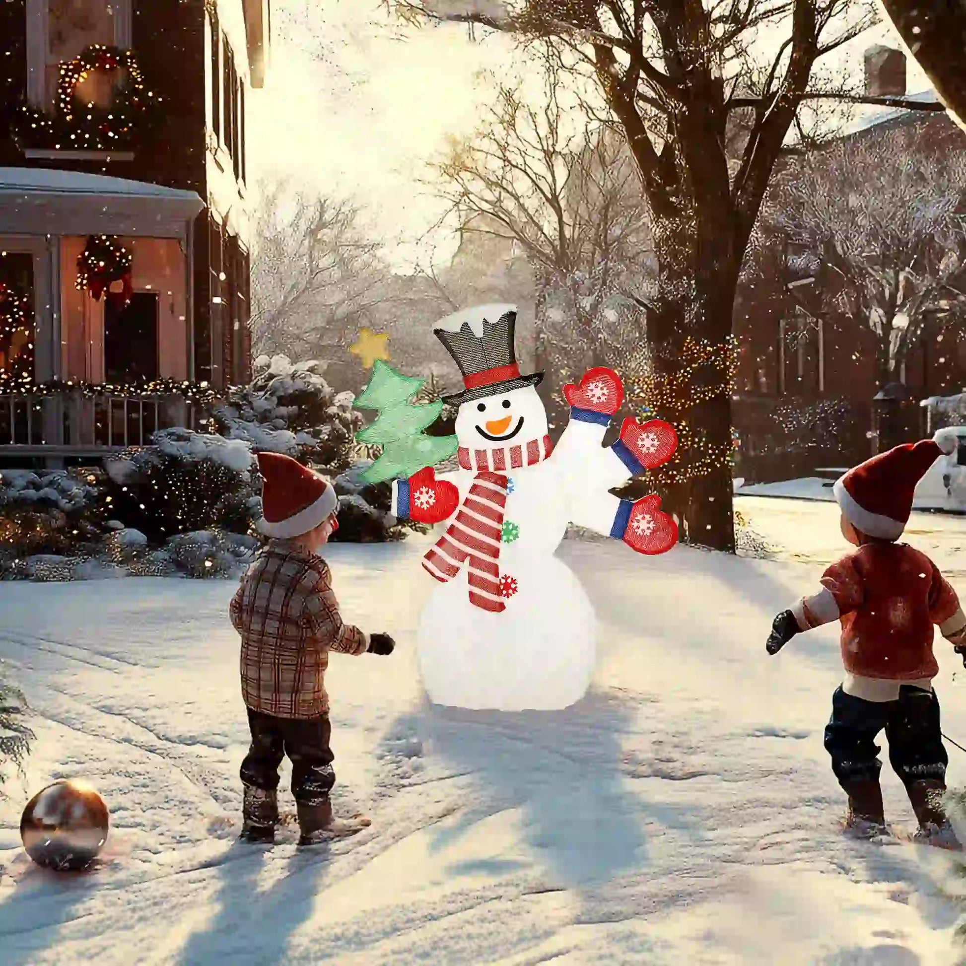 4FT Lighted Snowman, 148 LEDs, IP44 Waterproof, Outdoor Yard Decor Christmas Decorations at Gallery Canada