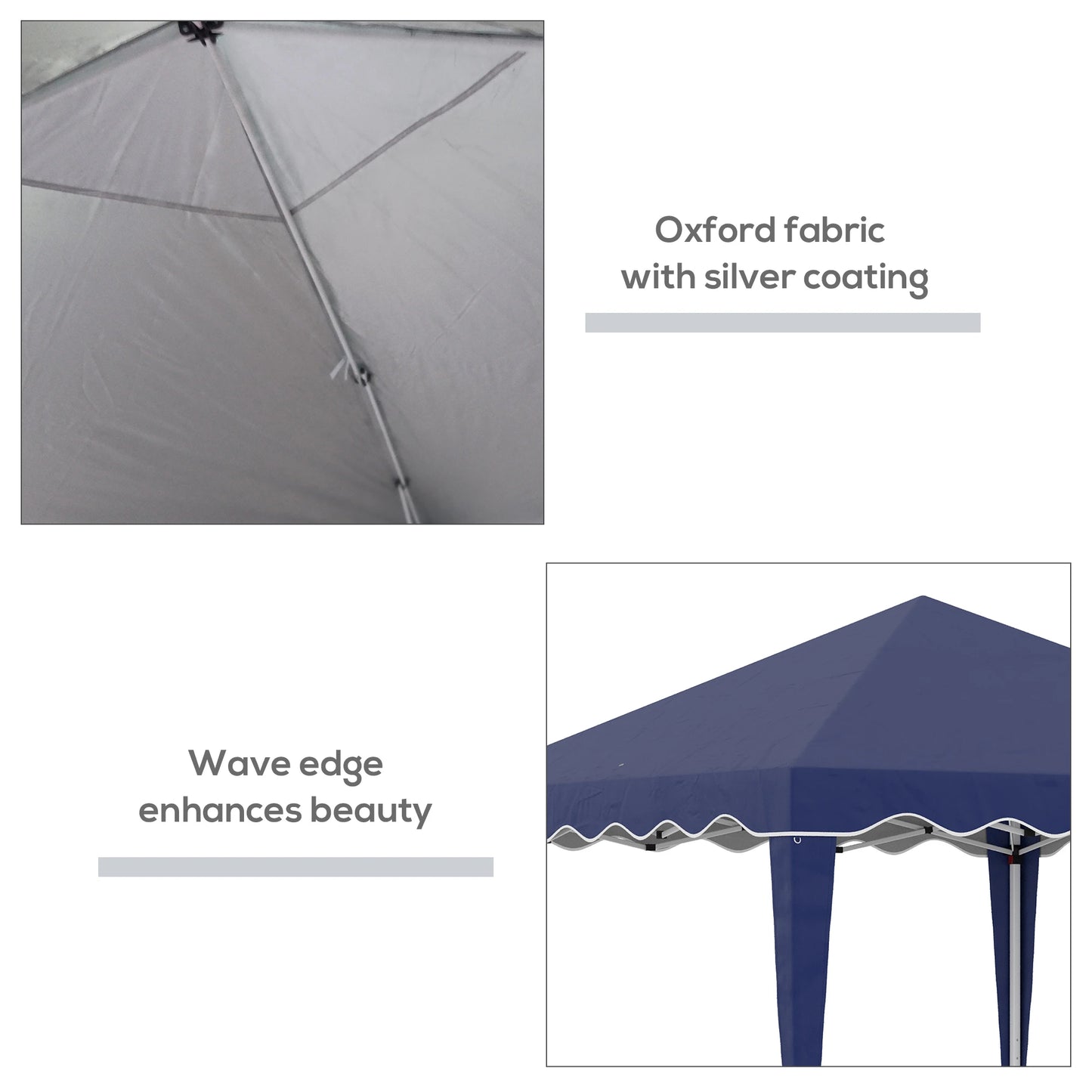 10' x 10' Pop Up Canopy Tent, Adjustable Height, Carry Bag, Blue Pop Up Canopies at Gallery Canada