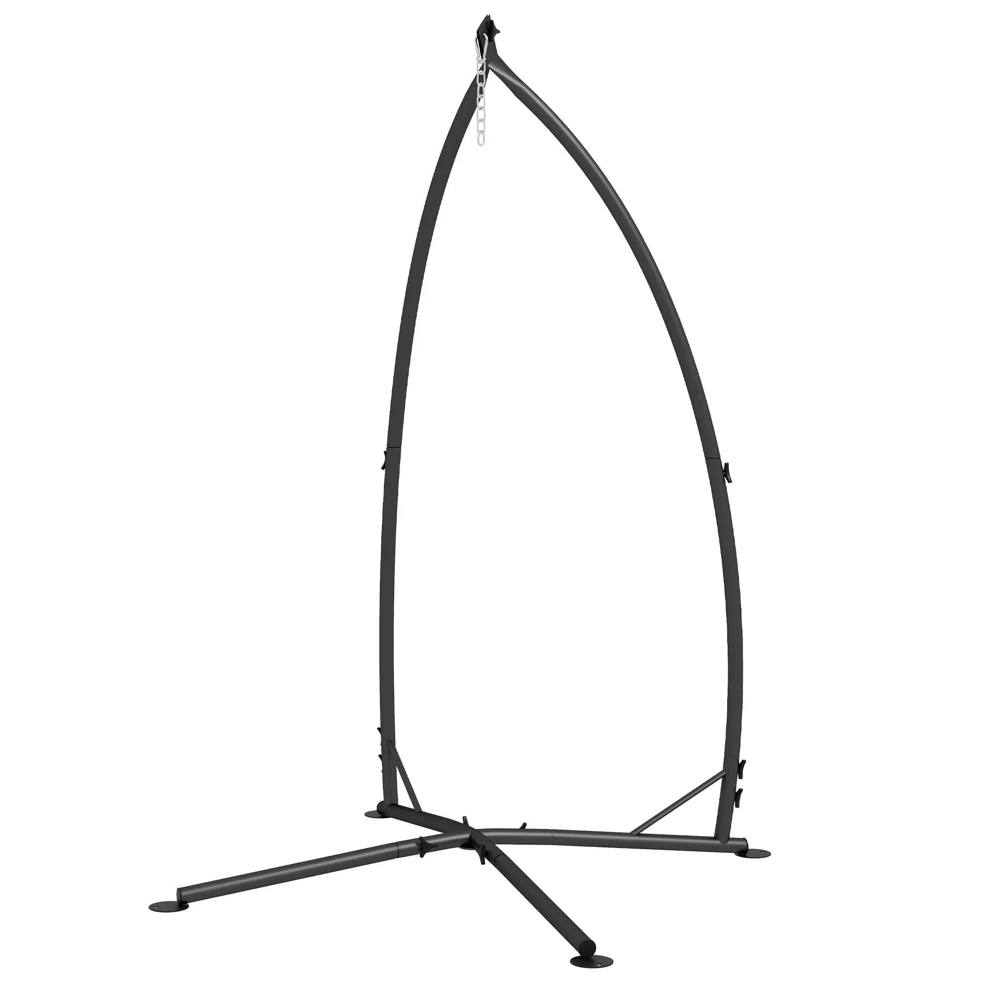 Heavy Duty Steel Hammock Chair Stand, Indoor Outdoor Use, Black Hammock Stands Black at Gallery Canada