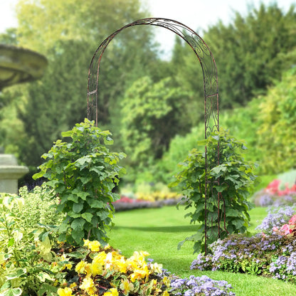 7.5ft Metal Garden Arch, Outdoor Walkway Arbor, Climbing Vine Plants, Black Garden Arches at Gallery Canada