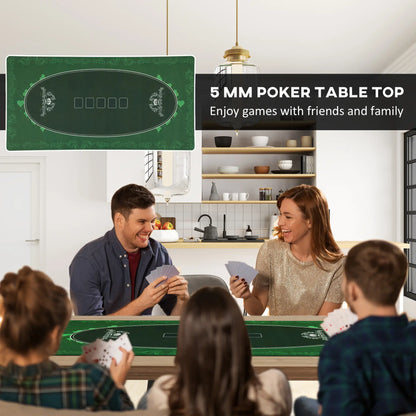 6 Player Poker Table Top Mat, Green Game Tables at Gallery Canada