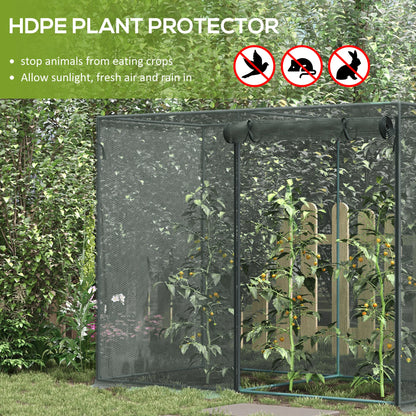 6.5 x 3.3ft Crop Cage, Plant Protector, Zippered Door, Black Walk In Greenhouses at Gallery Canada