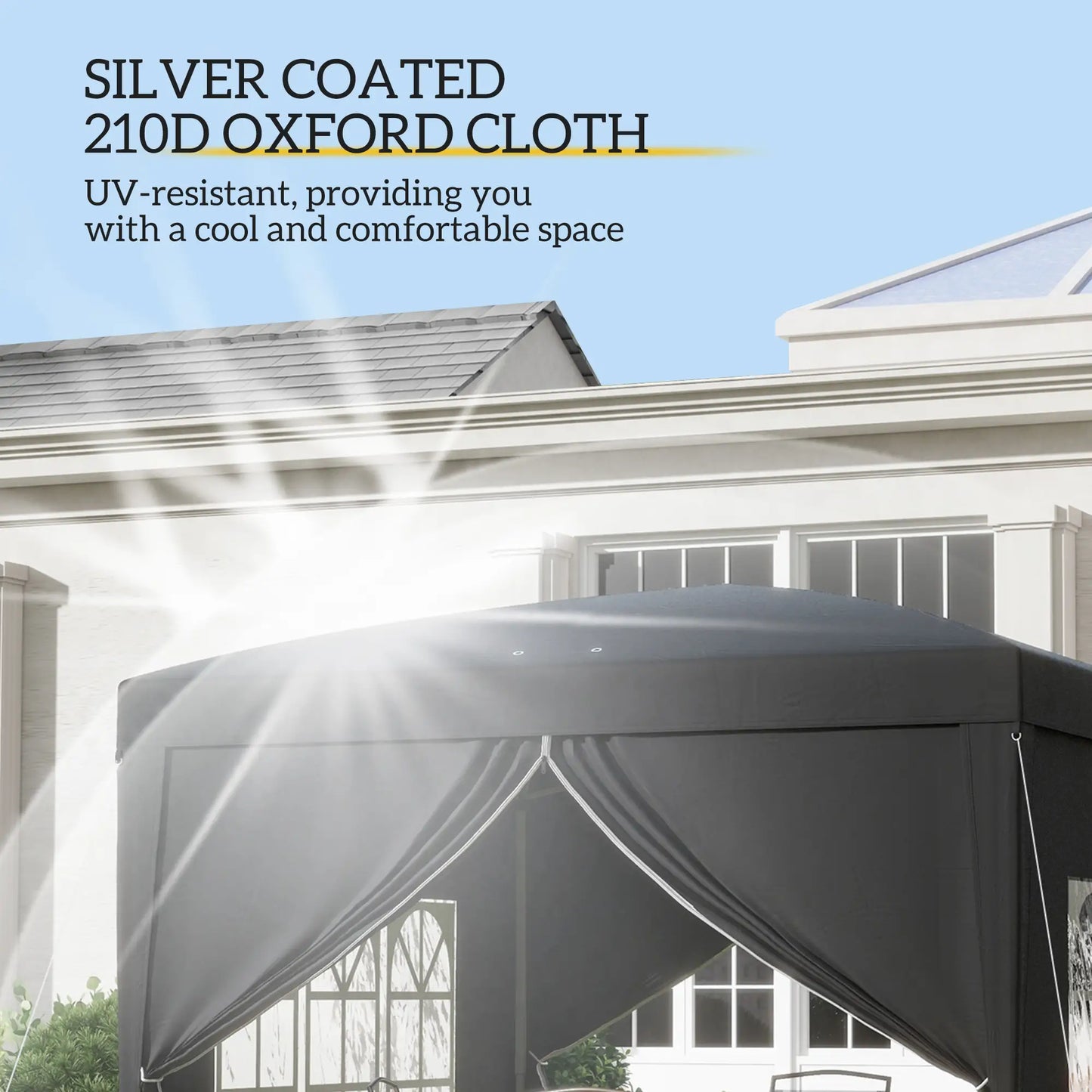10'x10' Outdoor Pop Up Tent, Wedding Gazebo Canopy, Black Pop Up Canopies at Gallery Canada