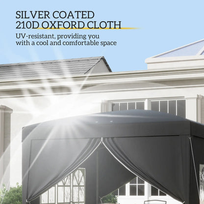 10'x10' Outdoor Pop Up Tent, Wedding Gazebo Canopy, Black Pop Up Canopies at Gallery Canada
