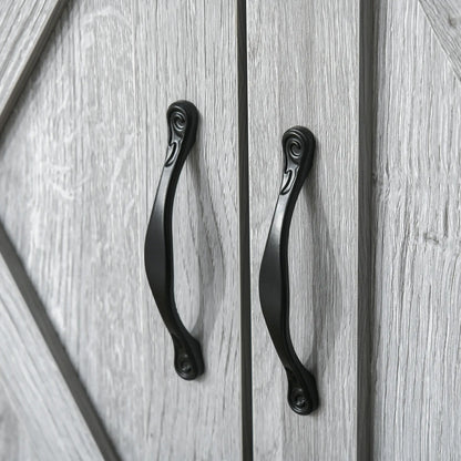 Farmhouse Sideboard Buffet Cabinet, Grey Grain, Barn Door Storage, Grey Bar Cabinets at Gallery Canada