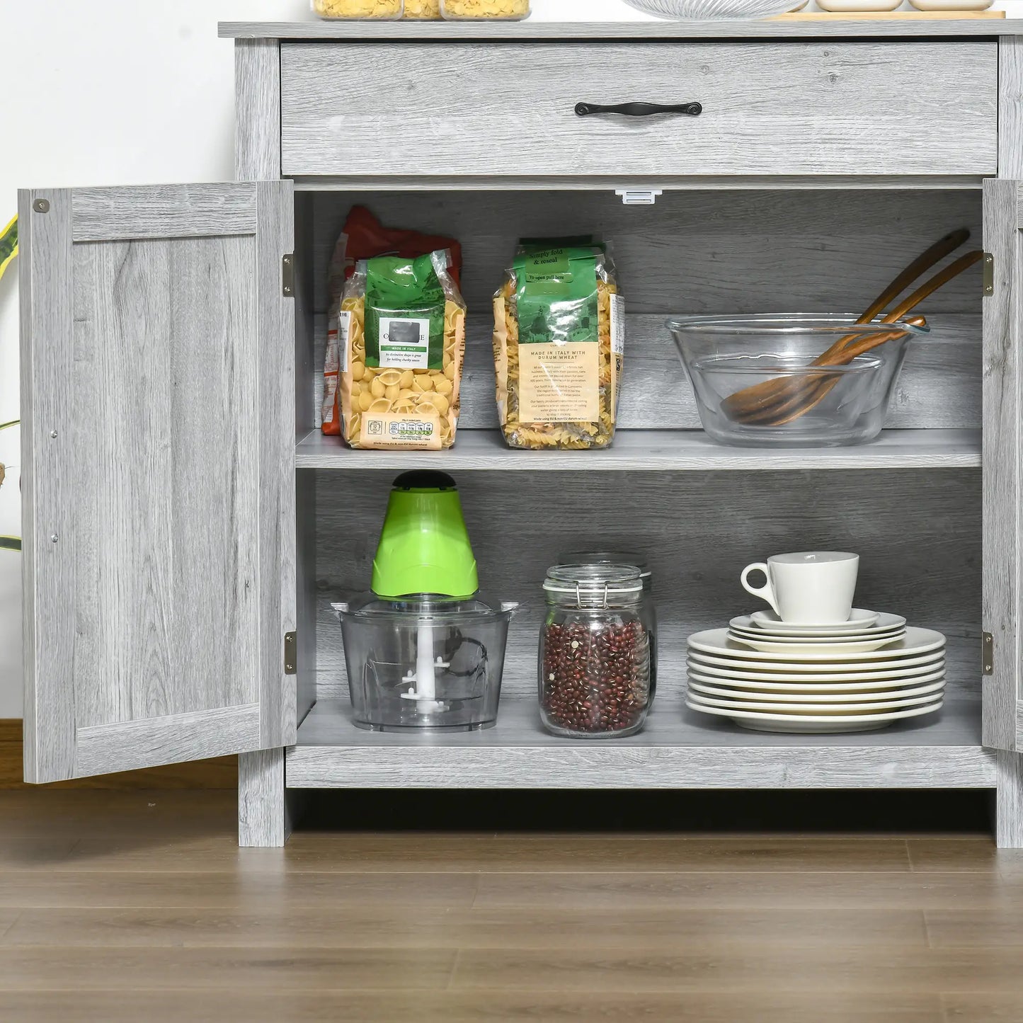 Farmhouse Sideboard Buffet Cabinet, Grey Grain, Barn Door Storage, Grey Bar Cabinets at Gallery Canada