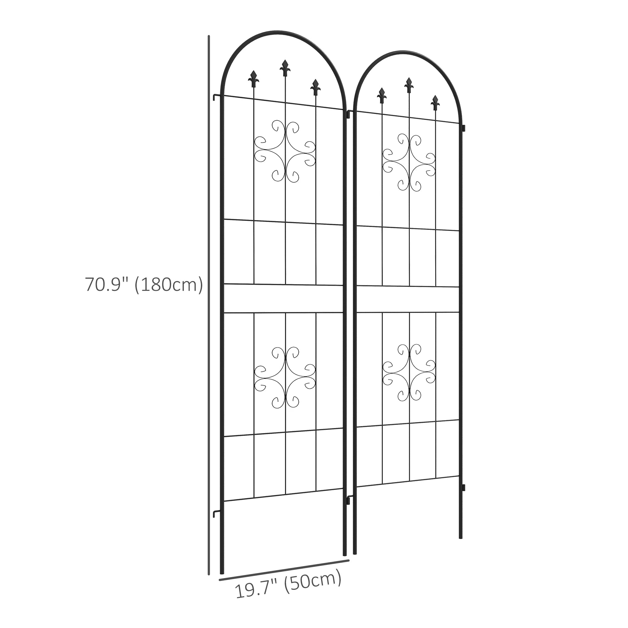 Metal Trellis Set of 6, Garden Climbing Plant Support, Arrow Design Plant Stands at Gallery Canada