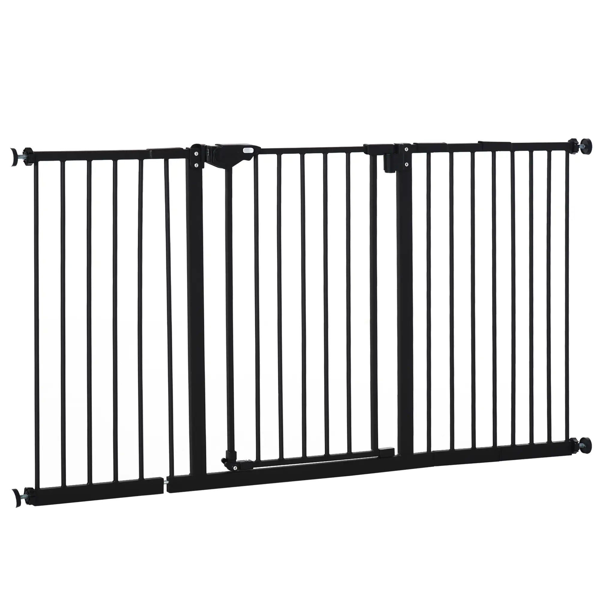 Pet Gate with Door, 30 Inch Tall, Includes Extensions Kit, Black Houses, Kennels & Pens Black at Gallery Canada