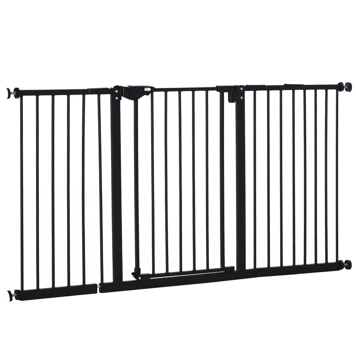 Pet Gate with Door, 30 Inch Tall, Includes Extensions Kit, Black Houses, Kennels & Pens Black at Gallery Canada