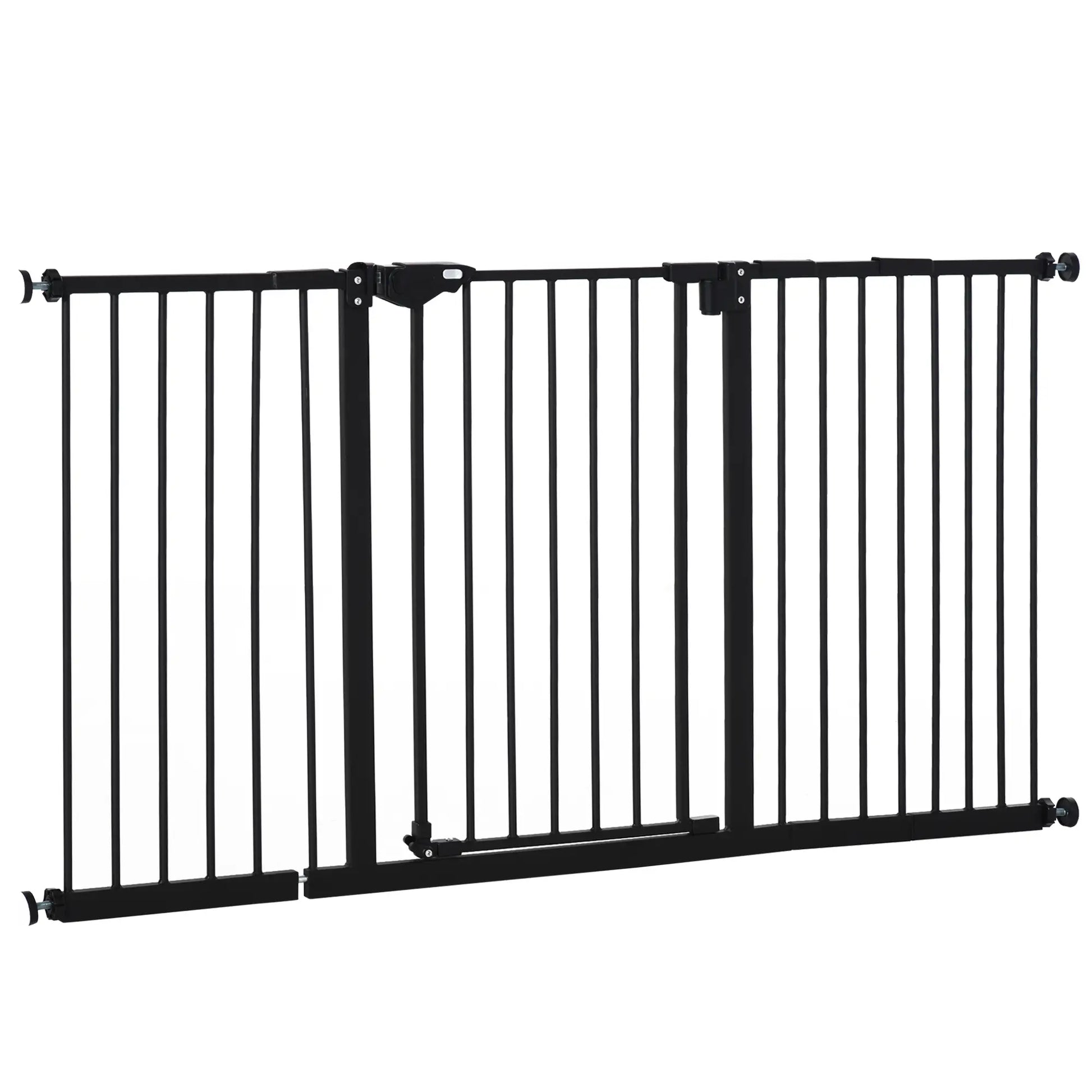 Pet Gate with Door, 30 Inch Tall, Includes Extensions Kit, Black Houses, Kennels & Pens Black at Gallery Canada