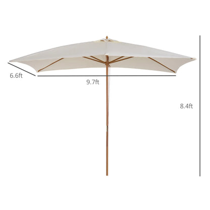 Patio Sun Umbrella, Rectangle, Cream White Sun Umbrellas at Gallery Canada
