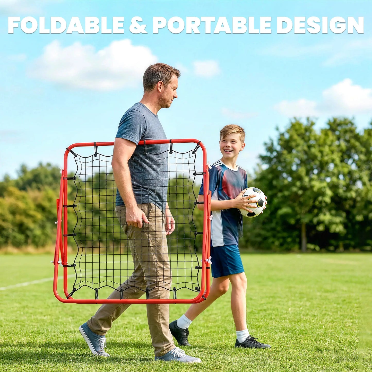 Volleyball Rebounder Net, Football Training Aid, Kickback Target, Red Football at Gallery Canada