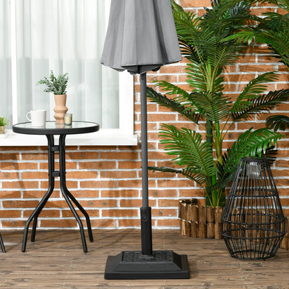26 lb Heavy Duty Patio Umbrella Base, Square Resin Stand, Outdoor, Black Umbrella Bases at Gallery Canada