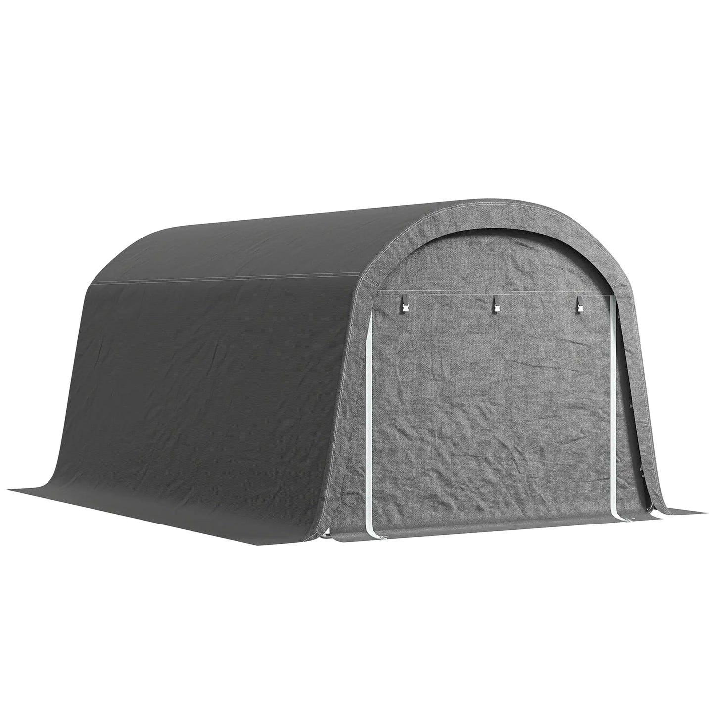 10' x 15' Abri Portable, Tente de Stockage Extérieur, Gris Foncé