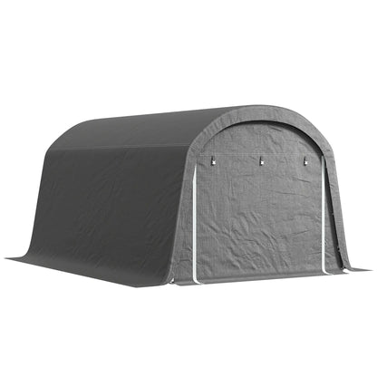 10' x 15' Abri Portable, Tente de Stockage Extérieur, Gris Foncé