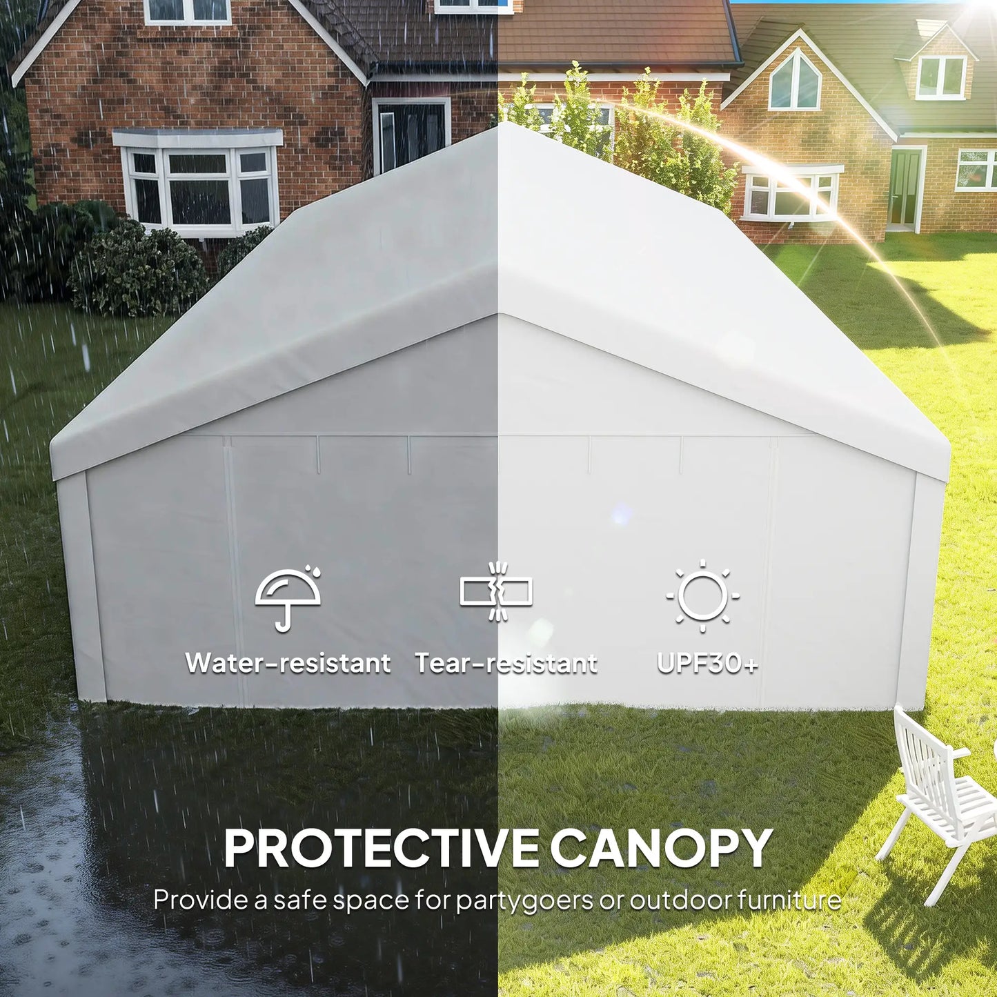 20' x 40' Party Tent, Outdoor Canopy With 12 Removable Windows Canopy Tents at Gallery Canada