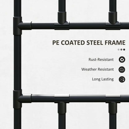 Arched Garden Trellis, 8 FT Tall Metal Plant Support with Netting Plant Stands at Gallery Canada