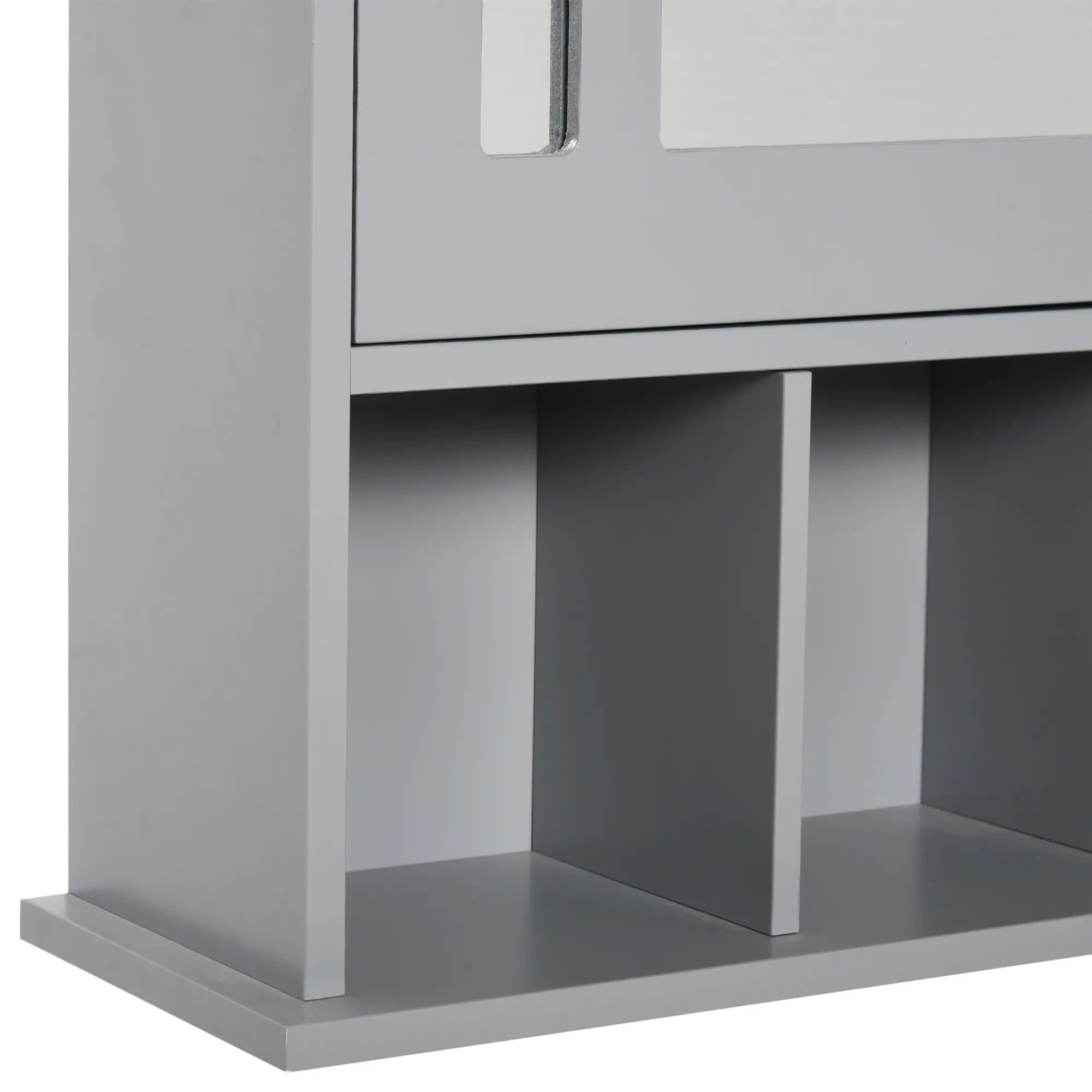 Wall Mount Bathroom Cabinet with Mirror Door, 3 Shelf Organizer, Grey Mirror Medicine Cabinets at Gallery Canada
