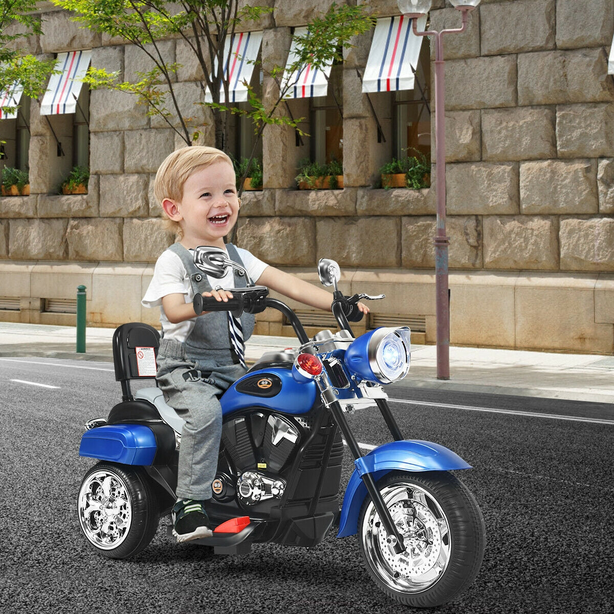 6V 3 Wheel Kids Motorcycle, Blue Powered Ride On Toys at Gallery Canada