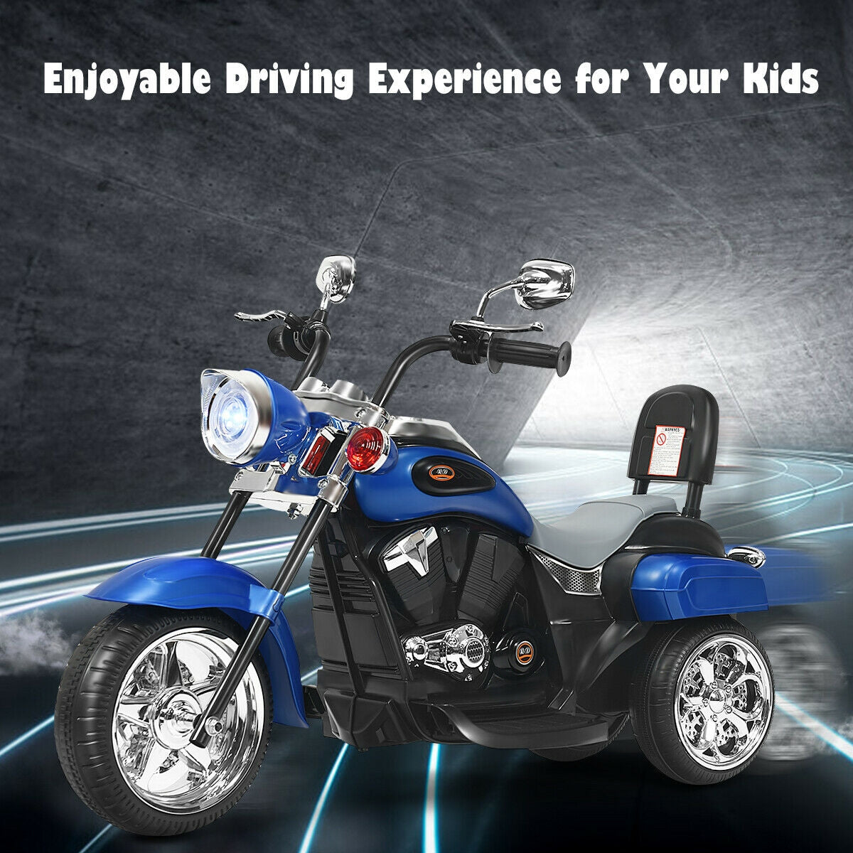 6V 3 Wheel Kids Motorcycle, Blue Powered Ride On Toys at Gallery Canada