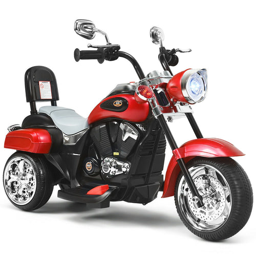 6V 3 Wheel Kids Motorcycle, Red