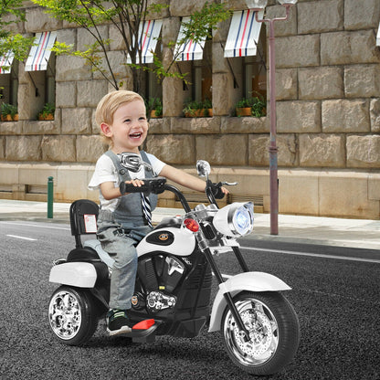 6V 3 Wheel Kids Motorcycle, White Powered Ride On Toys at Gallery Canada