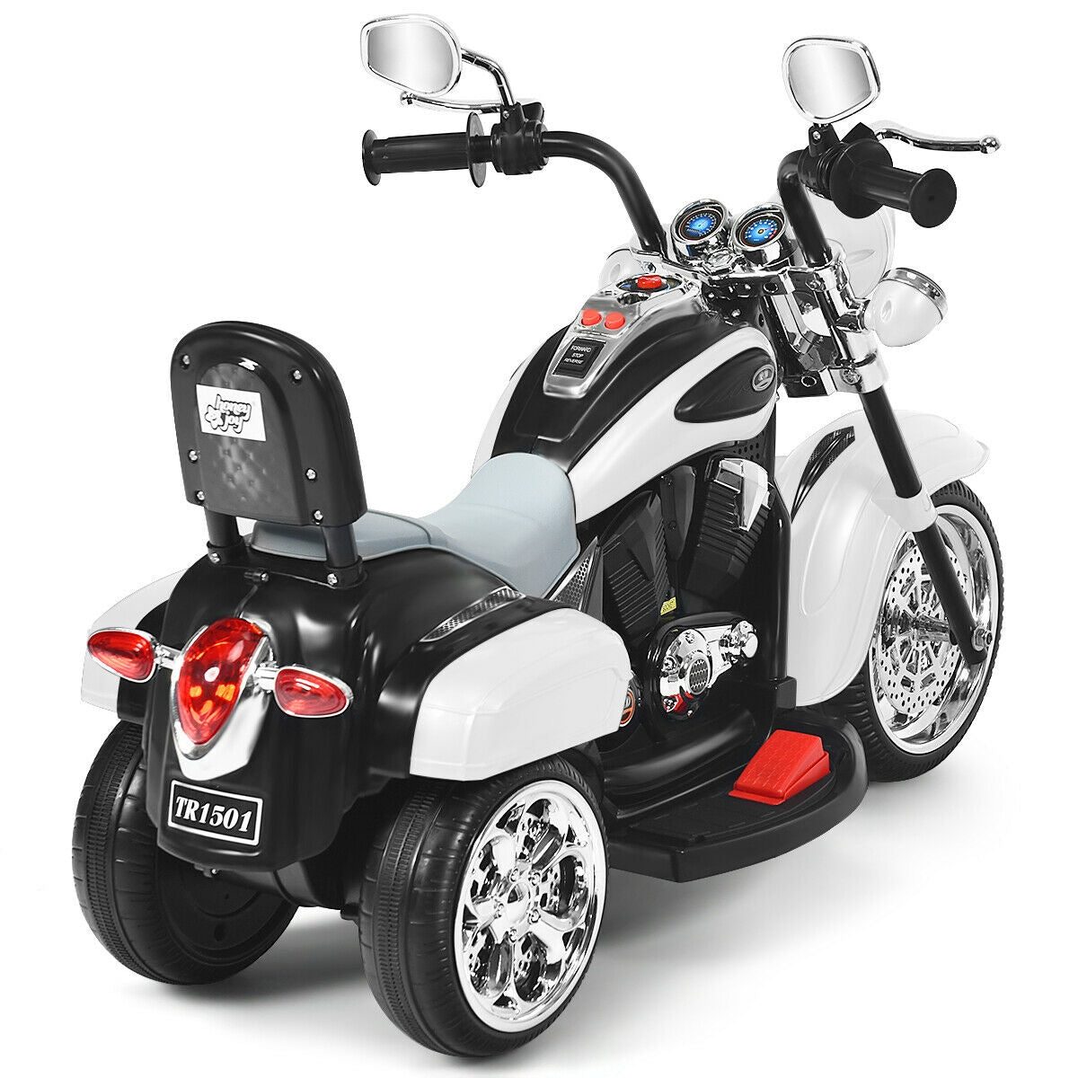 6V 3 Wheel Kids Motorcycle, White Powered Ride On Toys at Gallery Canada