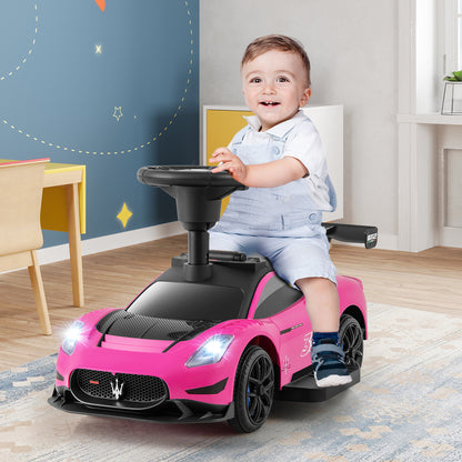 6V Electric Kids Ride on Push Car Maserati Licensed with Foot Pedal and Music, Pink Powered Ride On Toys at Gallery Canada