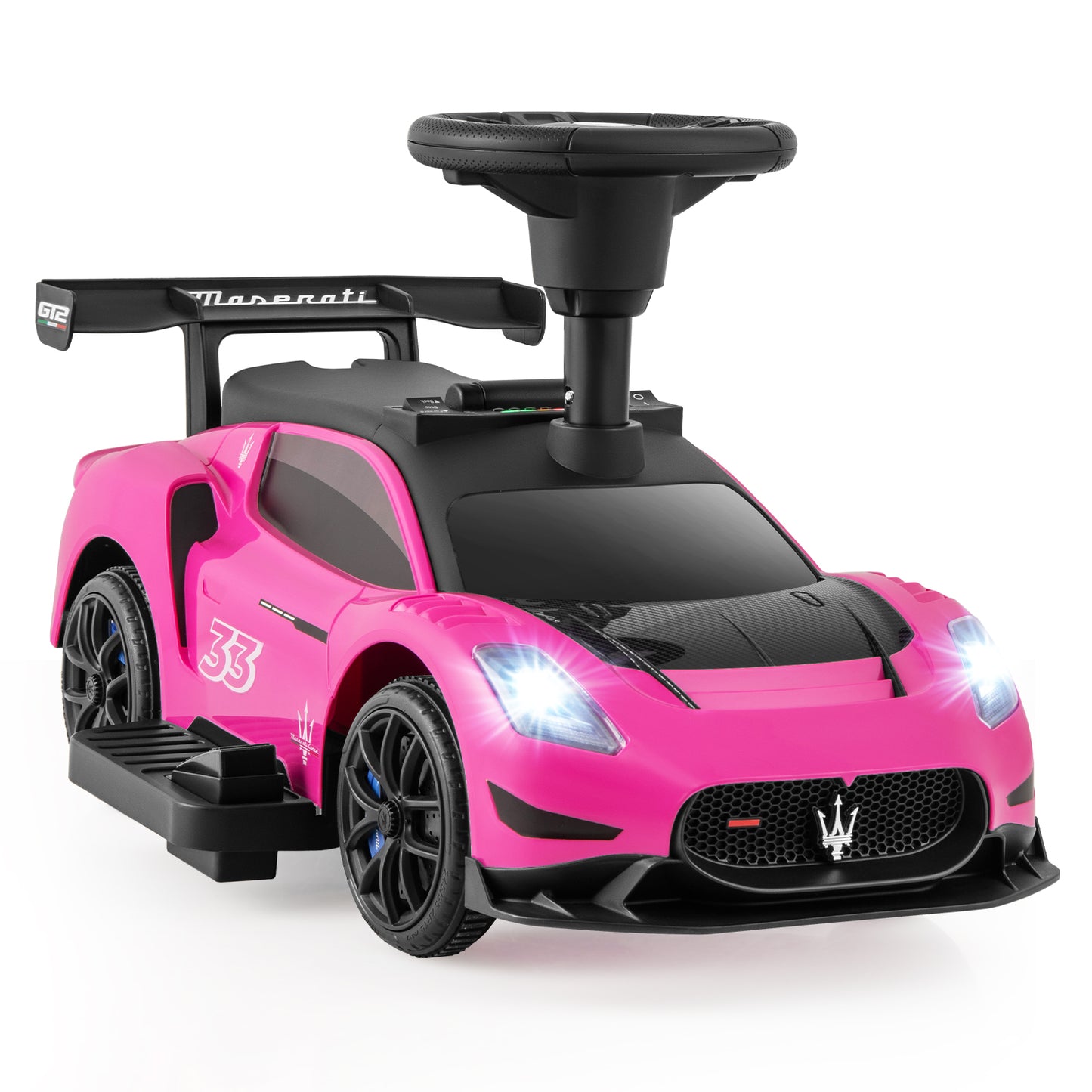 6V Electric Kids Ride on Push Car Maserati Licensed with Foot Pedal and Music, Pink Powered Ride On Toys at Gallery Canada