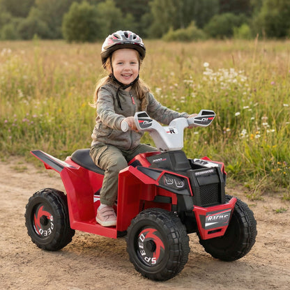 6V Kids Electric ATV Quad Car with Detachable Trailer, Red Powered Ride On Toys at Gallery Canada
