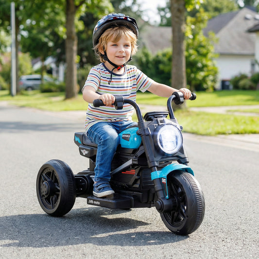 6V Kids Electric Motorcycle with LED Headlight and Music for Toddlers Aged 3-5, Blue Powered Ride On Toys Blue at Gallery Canada