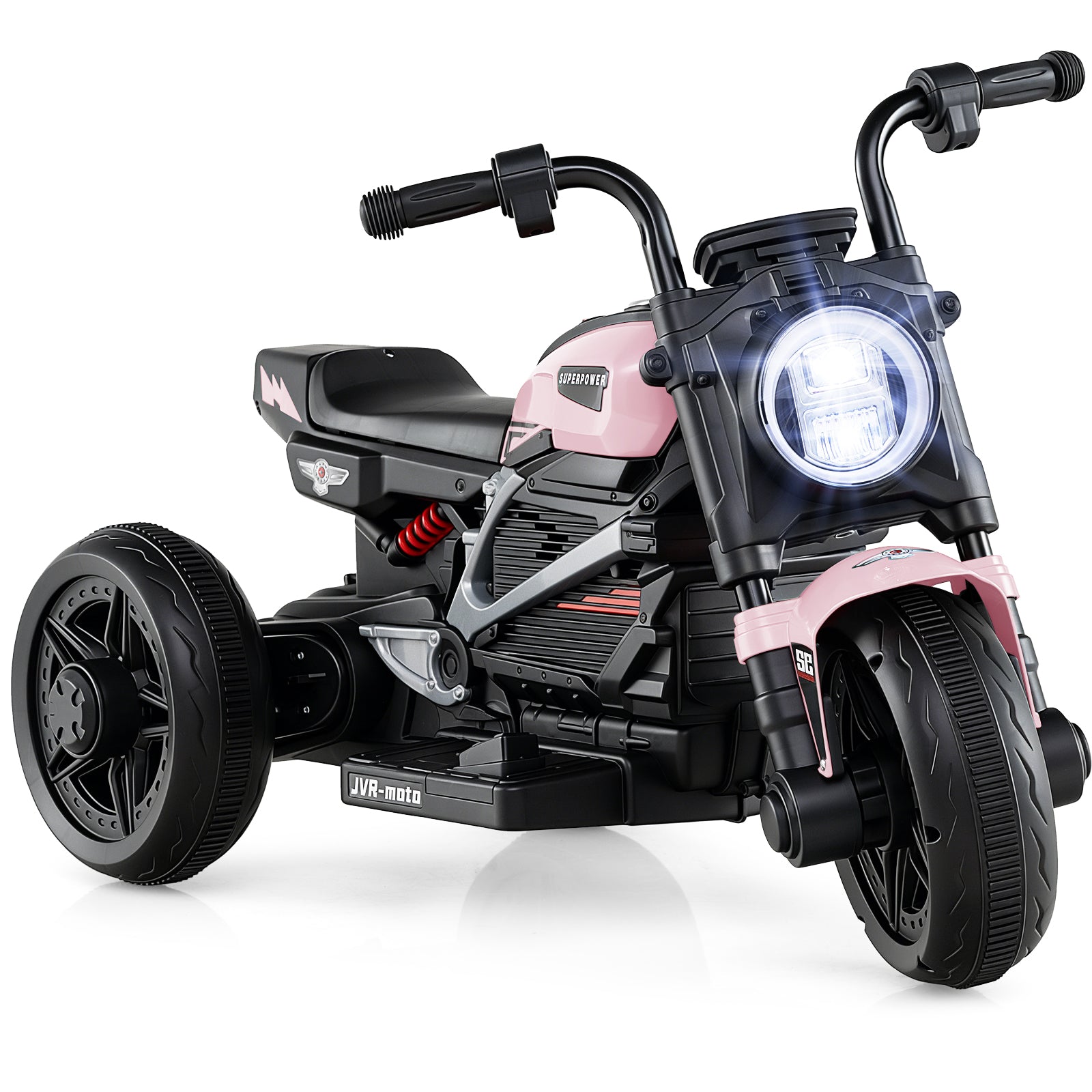 6V Kids Electric Motorcycle with LED Headlight and Music for Toddlers Aged 3-5, Pink Powered Ride On Toys at Gallery Canada