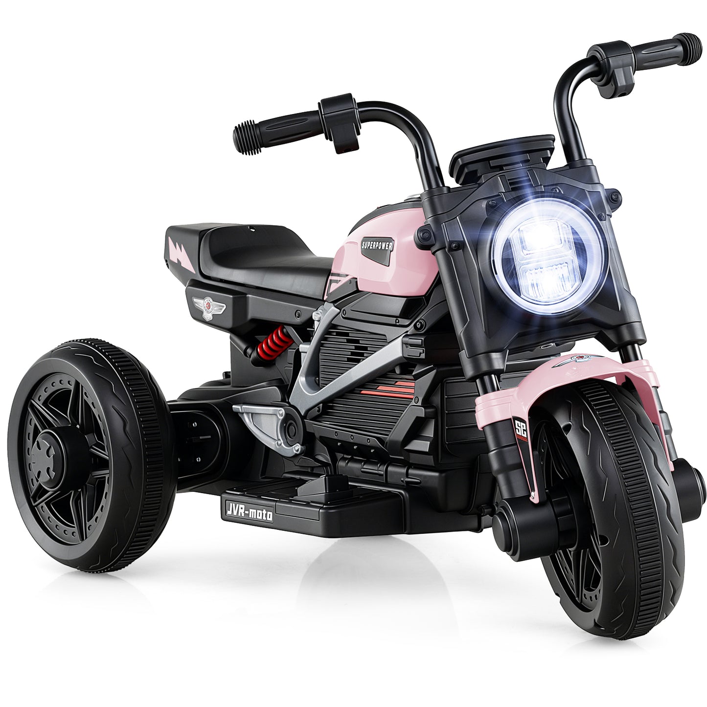 6V Kids Electric Motorcycle with LED Headlight and Music for Toddlers Aged 3-5, Pink Powered Ride On Toys at Gallery Canada
