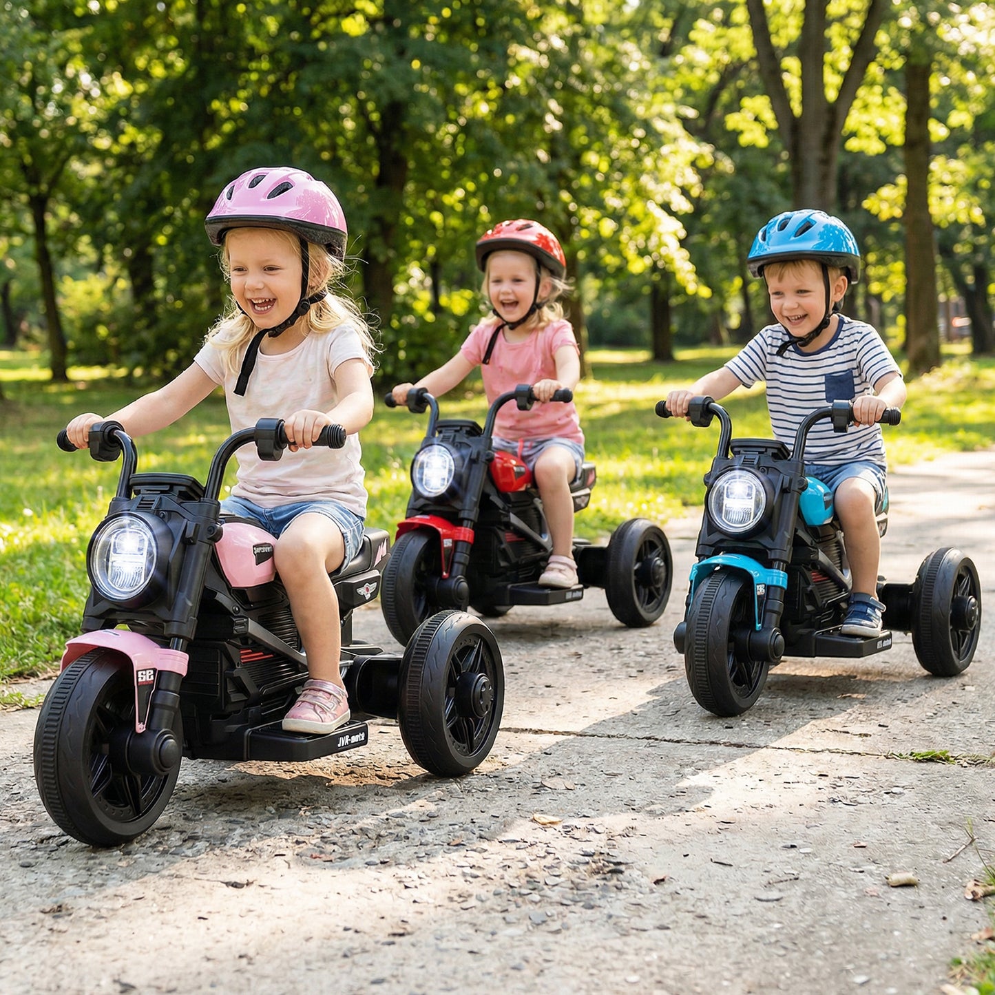 6V Kids Electric Motorcycle with LED Headlight and Music for Toddlers Aged 3-5, Pink Powered Ride On Toys at Gallery Canada