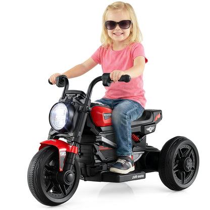 6V Kids Electric Motorcycle with LED Headlight and Music for Toddlers Aged 3-5, Red Powered Ride On Toys at Gallery Canada