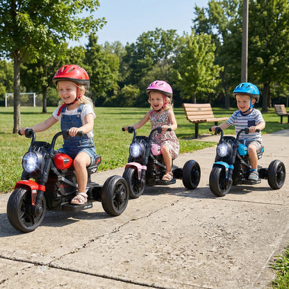 6V Kids Electric Motorcycle with LED Headlight and Music for Toddlers Aged 3-5, Red Powered Ride On Toys at Gallery Canada