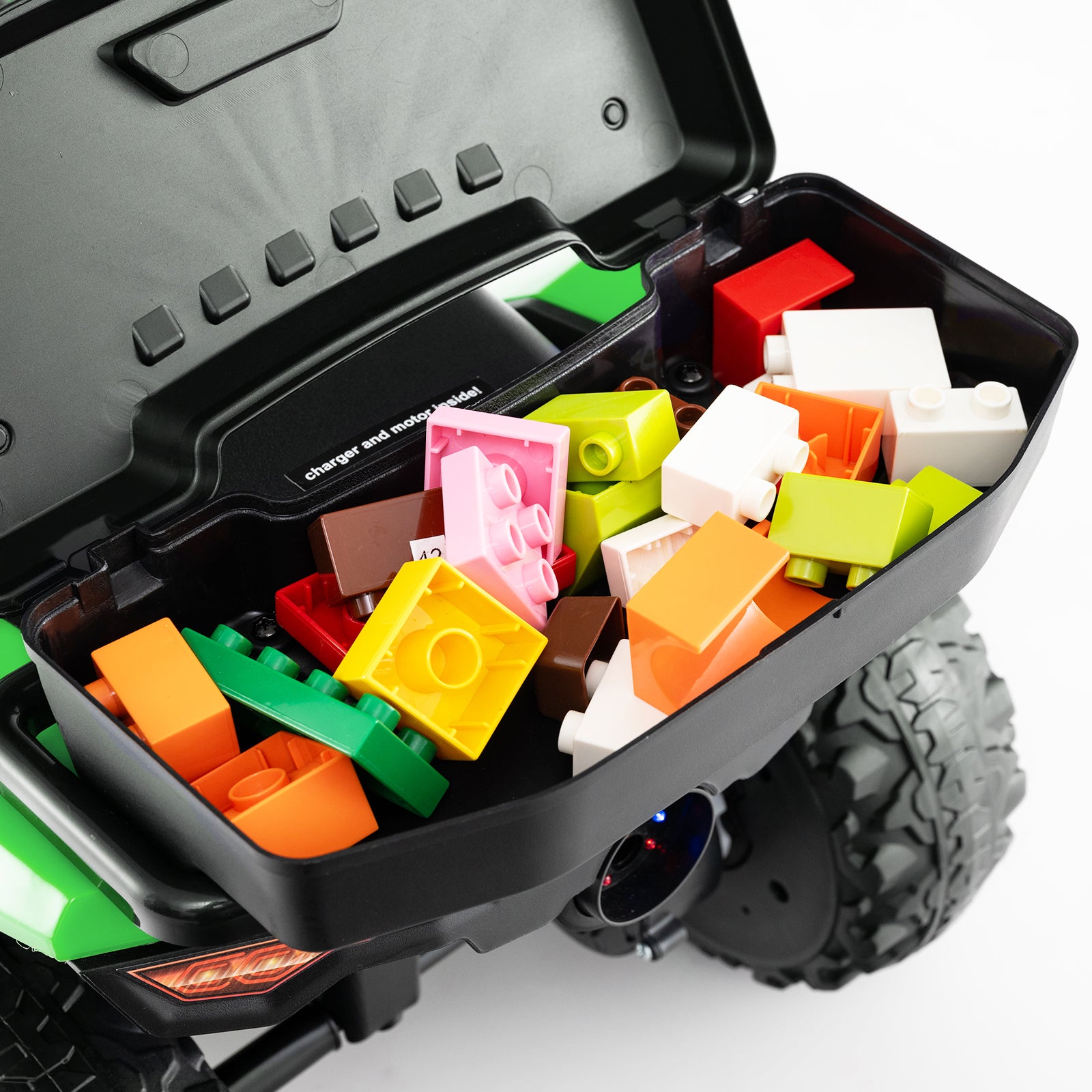 6V Kids Ride On ATV, Spray Function, Storage Box, Music, Green Powered Ride On Toys at Gallery Canada