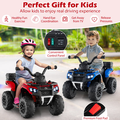 6V Kids Ride On ATV, Spray Function, Storage Box, Music, Red Powered Ride On Toys at Gallery Canada