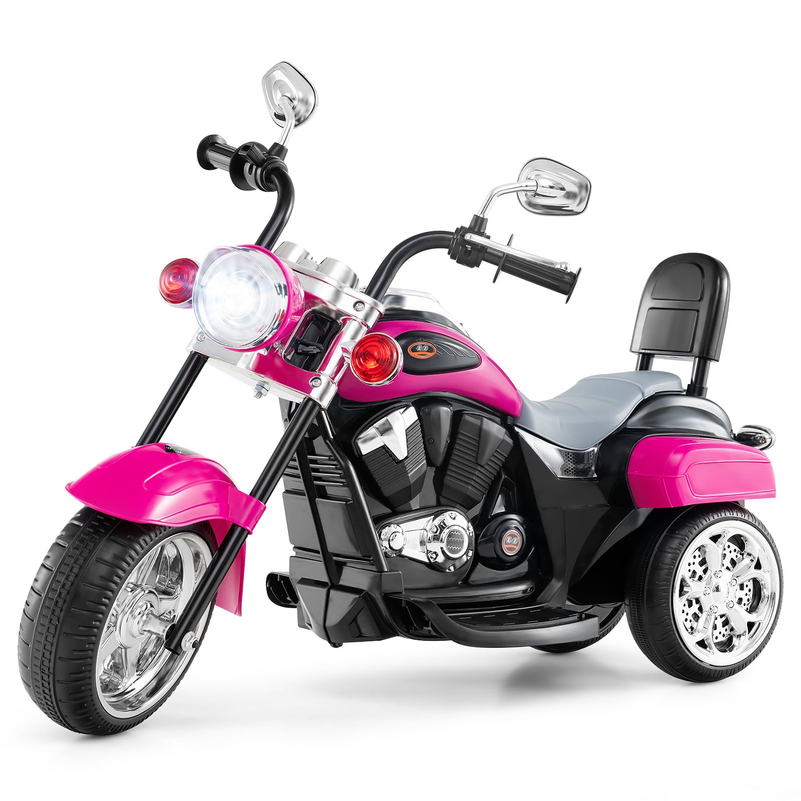 6V Powered Toddler 3-Wheel Motorbike Ride On Toy with Horn and Headlight, Hot Pink Powered Ride On Toys at Gallery Canada