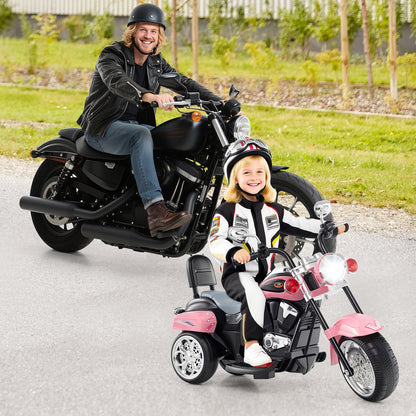 6V Powered Toddler 3-Wheel Motorbike Ride On Toy with Horn and Headlight, Heart Pink Powered Ride On Toys at Gallery Canada