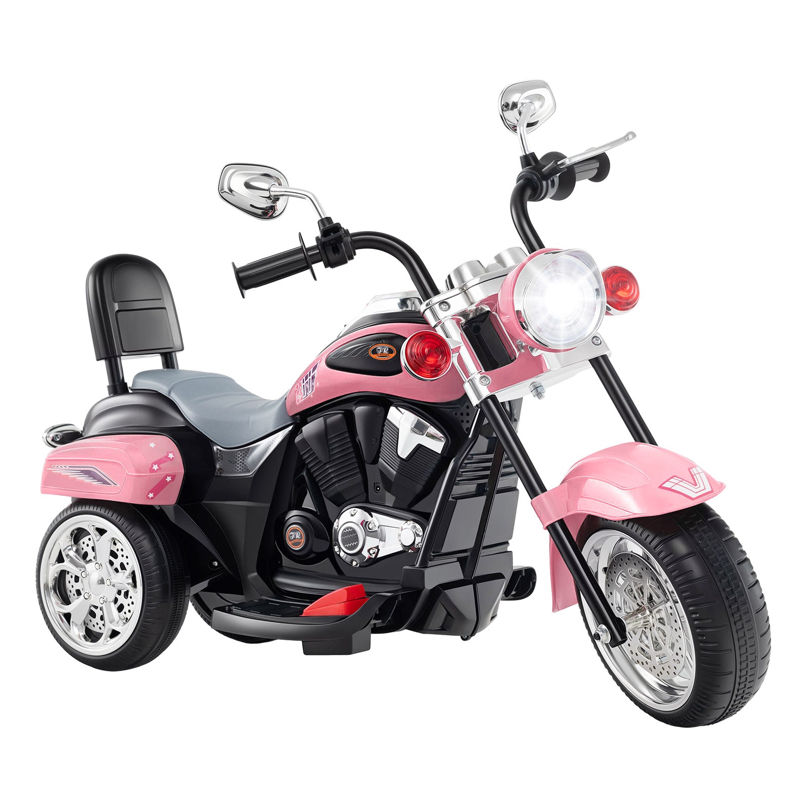 6V Powered Toddler 3-Wheel Motorbike Ride On Toy with Horn and Headlight, Heart Pink Powered Ride On Toys at Gallery Canada