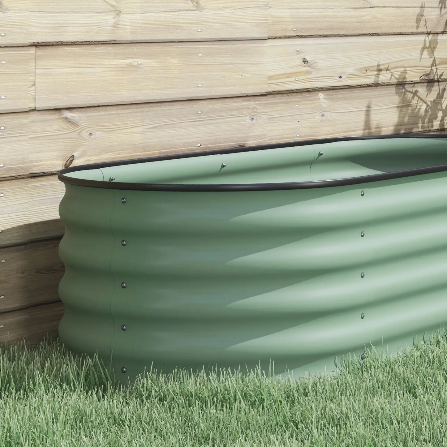 8 x 2 x 1.5 FT Galvanized Steel Raised Garden Bed, Green Galvanized Planter Boxes at Gallery Canada