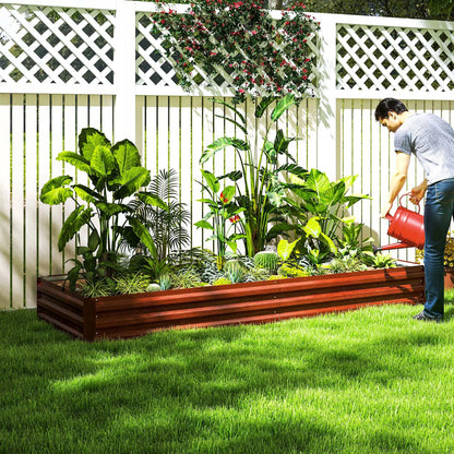 95x36x12 Galvanized Raised Garden Bed, Brown Galvanized Planter Boxes at Gallery Canada